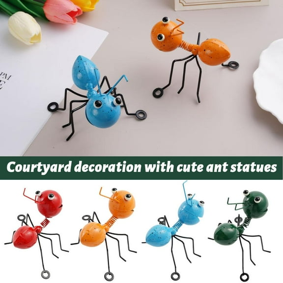 QHUDLV Iron Ant Statue Garden Decor Figure Stand Ant For Outdoor Yard Lawn Sculpture Desktop Decoration D3V7 Decor Ant