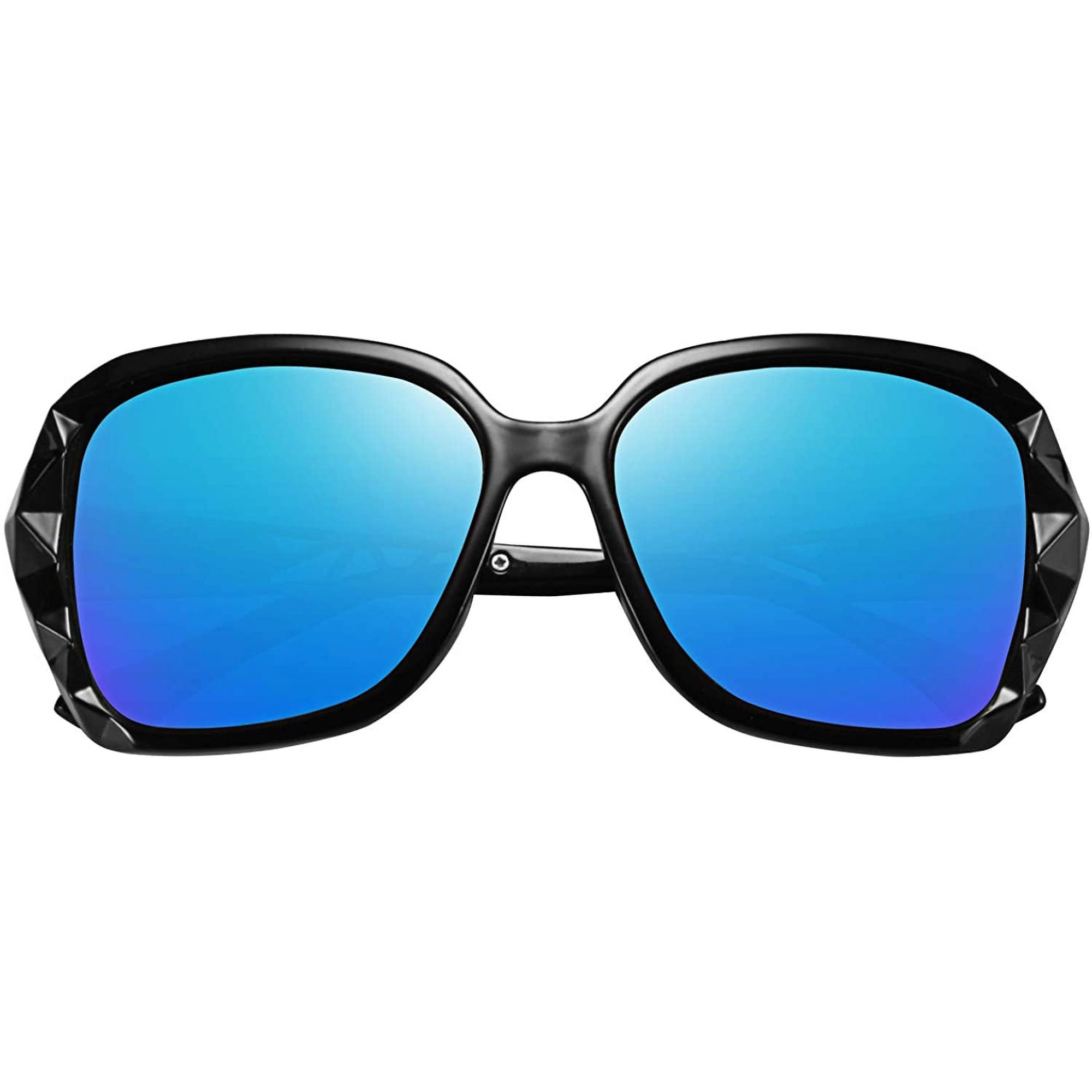 Polarized Women Square Sunglasses Sparkling Composite Shiny Frame Summer Shades Amazon.com: FEISEDY Women main image 3