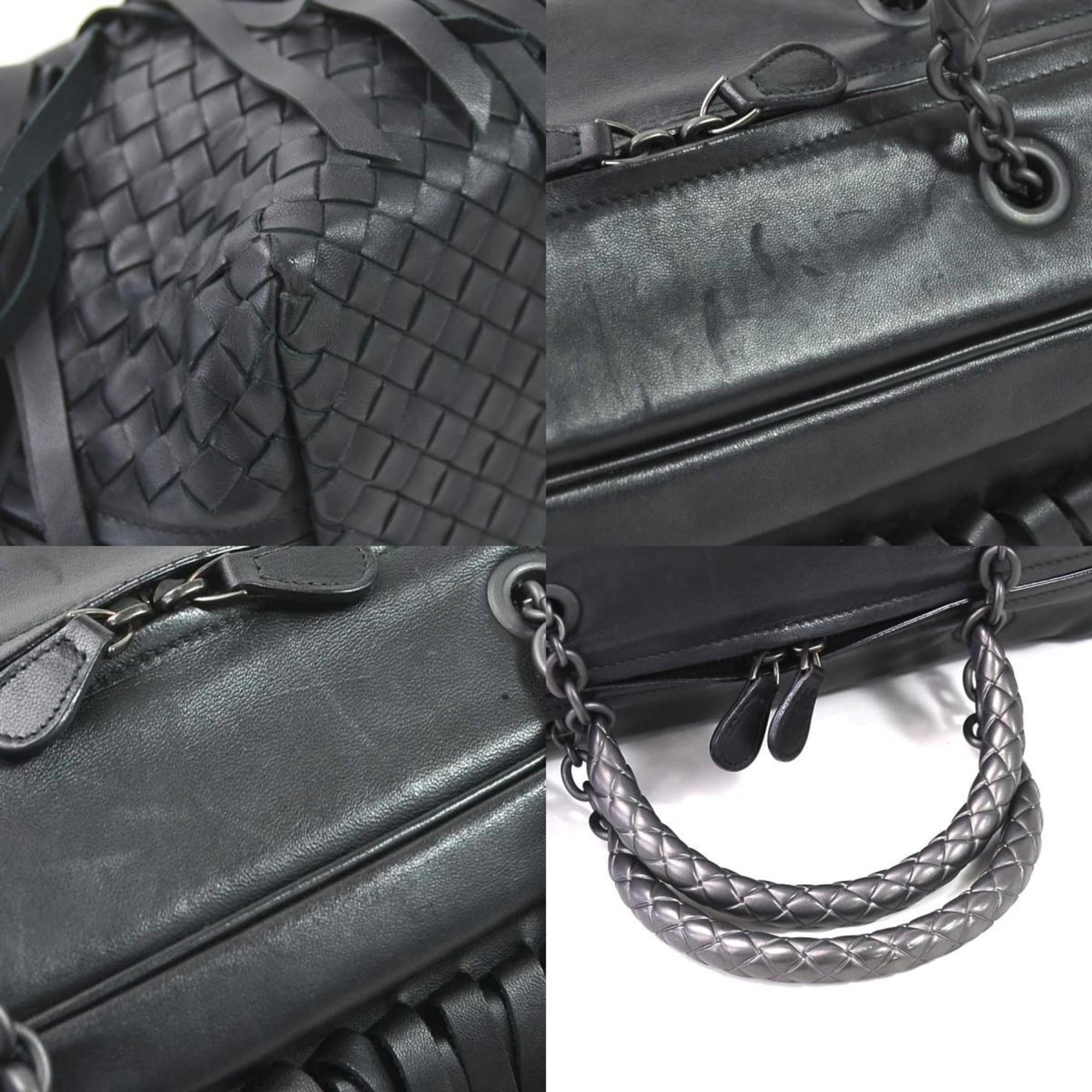 Bottega Veneta Pre-Owned fringed leather shoulder bag - Black