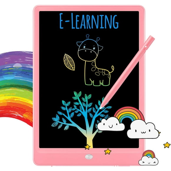 DAMAIE 10inch LCD Writing Tablet 9.8*6.8in Colorful Screen Pressure Technology Pink