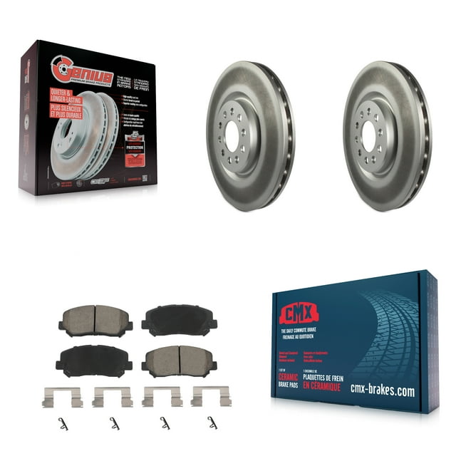 Transit Auto Front Coated Disc Brake Rotors and Ceramic Pads Kit for Car Jeep Cherokee Chrysler 200 KGC-100149