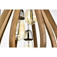 thumbnail image 5 of Flann 14 in. 3-Light Indoor Silver and Faux Wood Grain Finish Pendant with Light Kit, 5 of 5