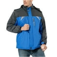 thumbnail image 2 of Winter Jackets for Men and Women Men's Color Blocked Fleece Pocket Detachable Zipper Outdoor Jacket Windbreaker, 2 of 7