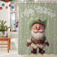 thumbnail image 6 of Shower Curtain 72"W x 78"L Merry Christmas Cowboy Santa Claus Snowflake Sage Green Fabric Shower Curtains Set with Hooks Water Repellent Bathroom Curtains Machine Washable Bathroom Accessories, 6 of 9