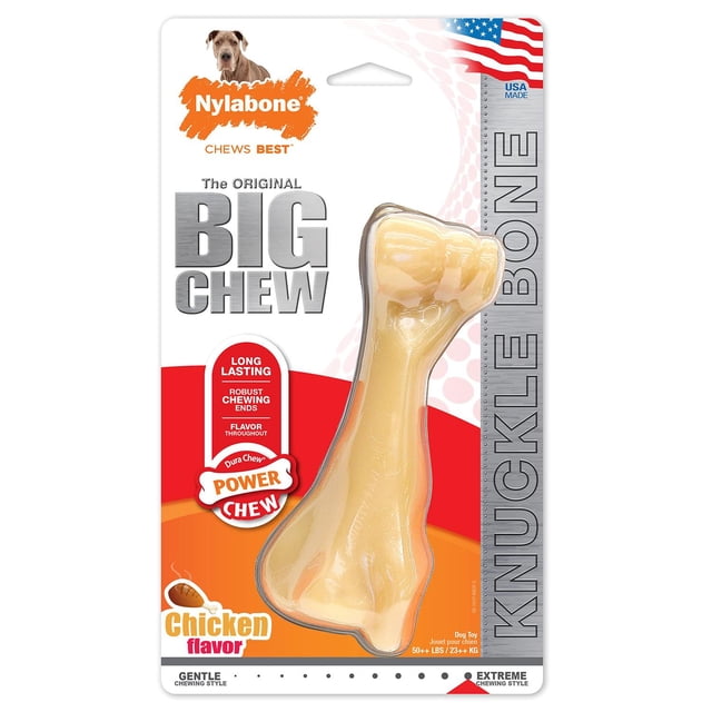 Juguete Duradero Tipo Hueso Nylabone Grande Especial para Razas Grandes
