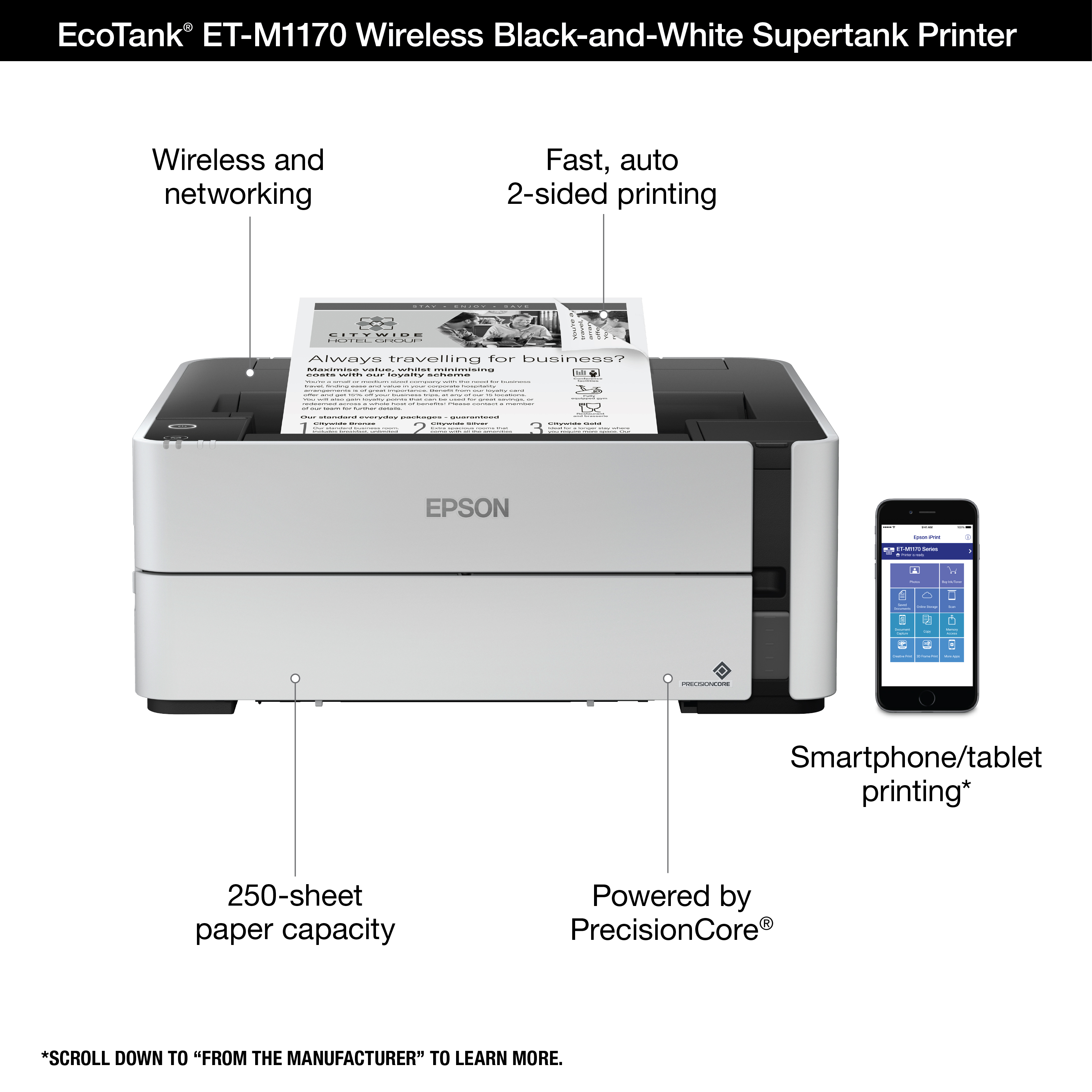 Epson EcoTank ET-M1170 Wireless Printer photo 5