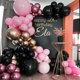 thumbnail image 5 of Juego de globos RUBFAC, 129 unidades, rosas, con diferentes tamaños para decoración, 5 of 7