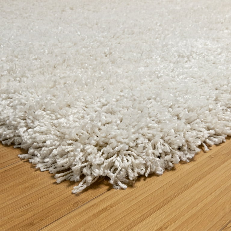 Gertmenian Ultimate Shag Solid Color Ivory Indoor Area Rug, 9x13
