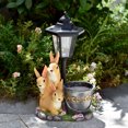 thumbnail image 6 of Mainstream Garden Decor Solar Powered Rabbit Statue with LED Lantern and Planter Bucket, Waterproof Resin Animal Figurine for Outdoor Patio Yard Ornament, 12.7 Inches, 6 of 6