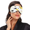 thumbnail image 2 of IAUYY Sleep Mask, Super Soft Eye Masks with Adjustable Strap, Lightweight Comfortable Blindfold,Perfect Blocks Light for Men Women Yellow and Black Dots, 2 of 7