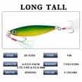 thumbnail image 3 of Wizlet Long‑Cast Metal Jig Fishing Lure, Rainbow Laser Hard Bait With Feather Treble Hooks, Artificial Spoon Lure for Trout Bass and Inshore Game Fish, 3 of 7