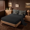 thumbnail image 3 of meiyoeat Cute Pike Fish 7 Pieces Full Size Bedding Sets For Boys,Black Watercolor Print Full Size Bed in a Bag Kids,Black Reversible, 3 of 7