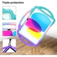 thumbnail image 5 of Kids-Friendly Silicone Case with Built-in Screen Protector for 11" iPad 11th Gen 2025 (A16) & 10.9" iPad 10th Gen 2022 (Purple-Blue), 5 of 7