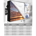 thumbnail image 7 of Outdoor TV Cover 40 to 43 Inch Weatherproof, Blue Coastal Nautical Waterproof TV Screen Protector for Outside Decor with Zipper and Pocket 40"L x 25"H , Shell Starfish Conch Coral White, 7 of 7