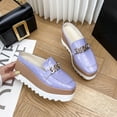 thumbnail image 2 of Nuevos zapatos Oxford de plataforma plana de primavera, mocasines de mujer, zapatos de mujer, hebilla de Metal, tacones altos gruesos, zapatos informales aumentados 40 Gao Jinjia LED, 2 of 2