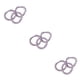 thumbnail image 4 of Bandas de goma Sonducket 3 uds coloridas diademas para cabello niñas mujeres Púrpura claro, 4 of 6