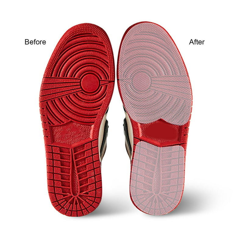 rygai 1 Pair Shoes Soles Non-Slip Self-Adhesive No Need to Cut Strong  Ground Grip Wear-resistant Protective Wide Application Sneakers Outsole  Sole Protectors Shoes Accessories,Clear 