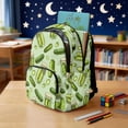 thumbnail image 3 of Uorisanigo Green Pickle Kids Backpack 4-Piece Travel Set, 17-Inch Rucksack with Front Pocket, Matching Lunch Bag, Water Bottle Case and Pencil Holder for Back to School, 3 of 7
