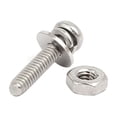 thumbnail image 3 of M2x10mm Tornillo de cabeza plana Phillips de acero inoxidable 304 con tuerca y arandela 25 juegos, 3 of 4