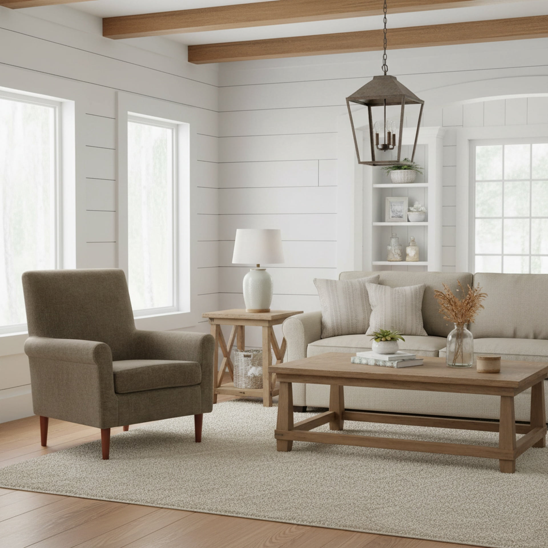 Mainstays Ellis Lounge Chair, Saganaga Mink