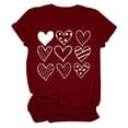 thumbnail image 4 of Cadeau de Saint-Valentin pour Femmes Imprimé Saint-Valentin T-Shirt Mode Confortable Blouses Tops Femme, 4 of 8