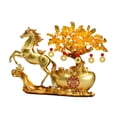 thumbnail image 3 of Figura de caballo, regalo de cumpleaños para negocios, tienda creativa, sala de estar, estatua de resina Oro, 3 of 9