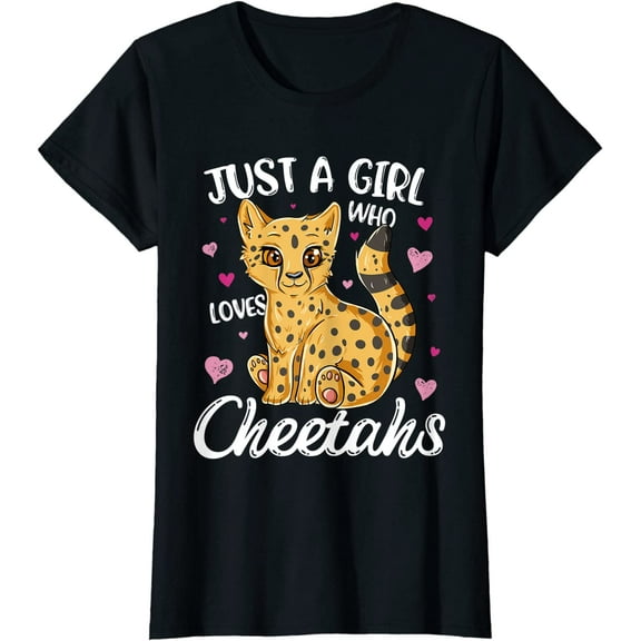 Just A Girl Who Loves Cheetahs Women Cheetah Lover Gift T-Shirt