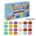 thumbnail image 5 of 24 Pack Dumpling Squishy Toys, Mystery Countdown Calendar Blind Box, Soft Stress Relief Fidget Toys for Kids and Adults, 5 of 9