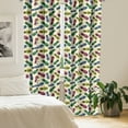 thumbnail image 2 of Ambesonne Indie Curtains, 80s Vibrant Pineapple, Pair of 28"x84", Multicolor, 2 of 5