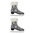 thumbnail image 1 of Colgante de zapatos de Navidad para fiesta, adornos de madera para árbol de vacaciones, adorno de patinaje sobre hielo, 2 piezas, 1 of 4