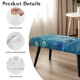 thumbnail image 6 of FKELYI Blue Peacock Print Dining Bench Cover Anti-Dust Bench Slipcover Stretch Fabric Furniture Protector Cover with Elastic Band for Living Room Bedroom, 6 of 7