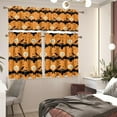 thumbnail image 4 of Halloween Bat Pumpkin Kitchen Curtains Valance Set Universal Washable Long Tiers Curtain for Farmhouse Living Room Bathroom, 4 of 4
