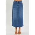 thumbnail image 4 of RISEN High Rise Back Slit Denim Skirt, 4 of 6