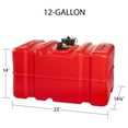 thumbnail image 3 of Scepter 12 Gallon Marine Gas Fuel Tank For Outboard Engine Boats, 08668, 23-in x 14-in x 14.75-in, 3 of 12