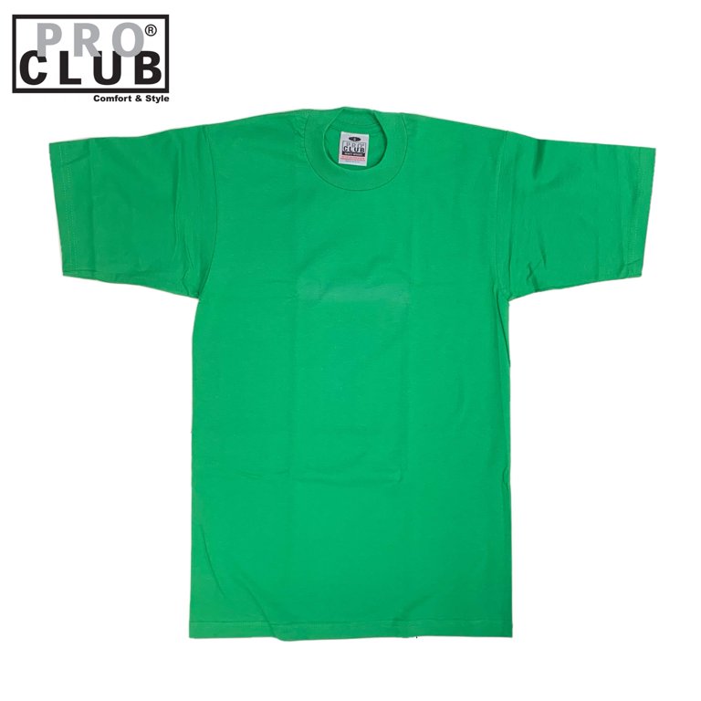 PRO CLUB × The▲HC S/S T-SHIRTS XL GREEN Pro Club Men's Heavyweight Cotton Short Sleeve Crew Neck T