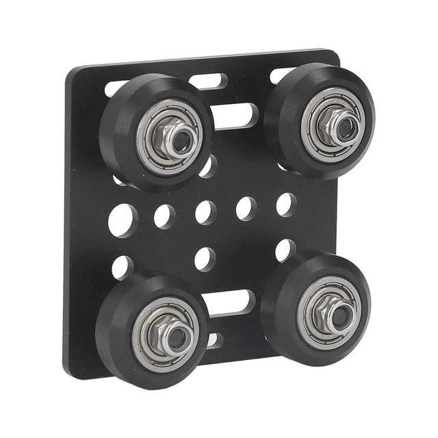 Polea De Perfil De Aluminio, Fácil De Instalar Tamaño Estándar 4 Poleas Placa De Soporte Posterior Estándar Europeo 2020 Mecanizado CNC Estructura Estable Para Impresora 3D