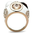 thumbnail image 3 of Luxe Jewelry Designs Women's Rose Gold Ion Plated Ring with Synthetic Glass Multi Color - Size 8, 3 of 4