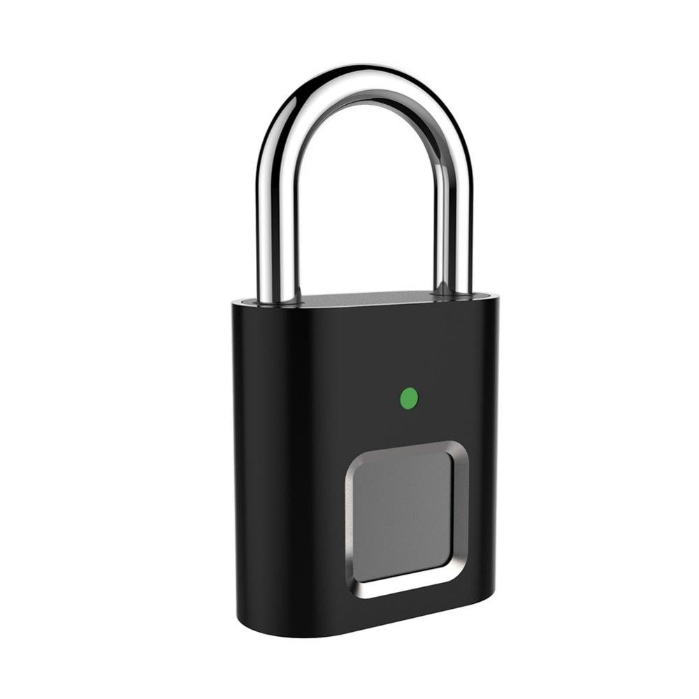 Fingerprint Padlock 360° Recognition USB Charge Security Digital Lock