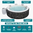 thumbnail image 4 of SaluSpa Hollywood AirJet Inflatable Circle Hot Tub Spa with Color-Changing LED Lights 4-6 Person with Pump #P08411, 4 of 10