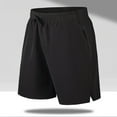 thumbnail image 2 of kamemir Gym Shorts Men Men's Casual Shorts Elastic Waist Drawstring Workout Running Jogging Beach Sweat Shorts with Pockets(Black,2XL), 2 of 6