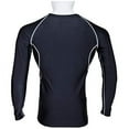 thumbnail image 4 of MRX Men’s Compression Shirts Athletic Gym training Workout Full Sleeve Black Grey M, 4 of 5
