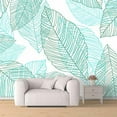 thumbnail image 3 of IDEA4WALL 6pcs Botanical Peel and Stick Wallpaper Removable Wall Murals Large Wall Stickers for Home Decoration, 100"x24", 3 of 5