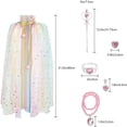 thumbnail image 3 of Txlixc Capa de princesa, collar de varita de la Corona de la chica Txlixc  moda, 3 of 4