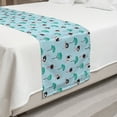 thumbnail image 2 of Ostrich Bed Runner, Repetitive Pattern of Watercolor Style Trees and Long Legged Animal, Decorative Accent Bedding Scarf for Hotels Homes and Guestrooms, Queen, Pale Blue and Multicolor, by Ambesonne, 2 of 2