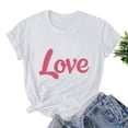 thumbnail image 5 of Goodtrade8 Valentines Womens Shirts Cute Plus Size Girls Valentine Pullover Graphic Short Sleeve for Girlfriend Tops for Women, 5 of 5
