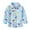 Blue, variant on Odeerbi Kids Boys Girls Shirt Fall Winter Dinosaur Print Button Down Shirts Jacket Long Sleeve Turndown Neck Jacket Printed Clothing Outwear Kids Clothes Blue