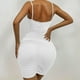 thumbnail image 3 of Vestido sexy sin mangas, plisado y ajustado, con tirantes finos, para fiesta o club, para mujer, 3 of 5