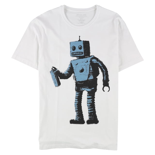 Camiseta gráfica blanca Elevenparis Hombre Robot L