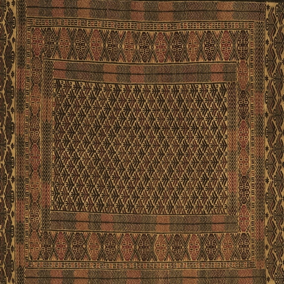 Ahgly Company Indoor Square Persian Brown Traditional Area Rugs, 6' Square