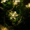 thumbnail image 2 of Christmas Lights，Snowflake String Lights Battery Operated Waterproof 9.8ft, 20 LED Fairy Lights for Xmas Garden Patio Party Decor Christmas Decorations,Warm White, 2 of 8